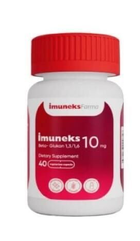 Imuneks Farma 10 mg Beta Glukan İçeren Takviye Edici Gıda 40 Kapsül
