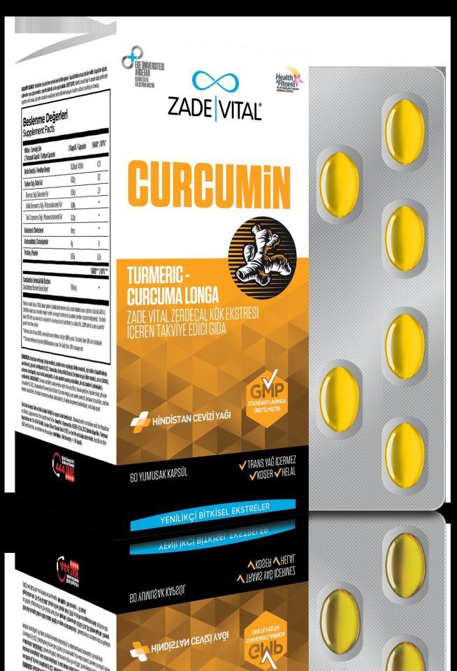 Zade Vital Curcumin Zerdeçal Yağı 500 mg 60 Kapsül