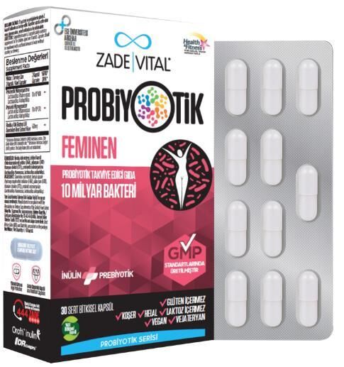 Zade Vital Probiyotik Feminen 30 Sert Kapsül