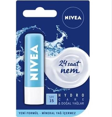 Nivea Lip Stick Hydro Care SPF15 24 Saat Nem
