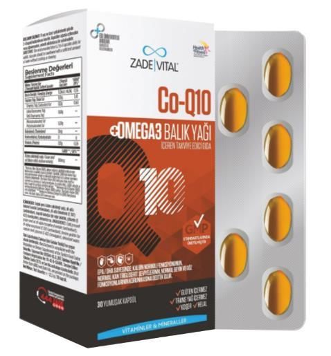 Zade Vital Co-Q10 & Omega 3 30 Kapsül