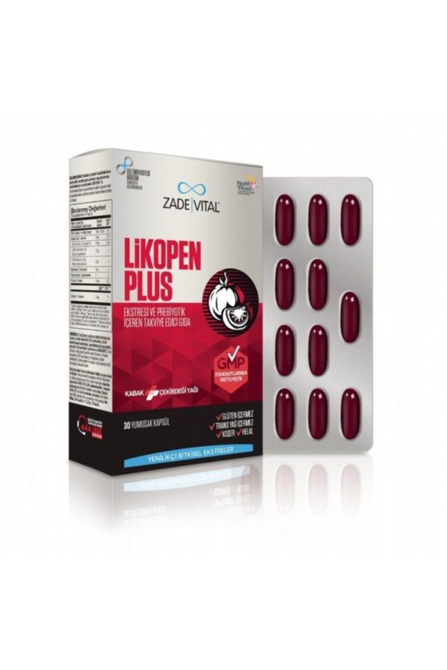 Zade Vital Likopen Plus 500 mg 30 Kapsül