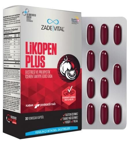 Zade Vital Likopen Plus 500 mg 30 Kapsül