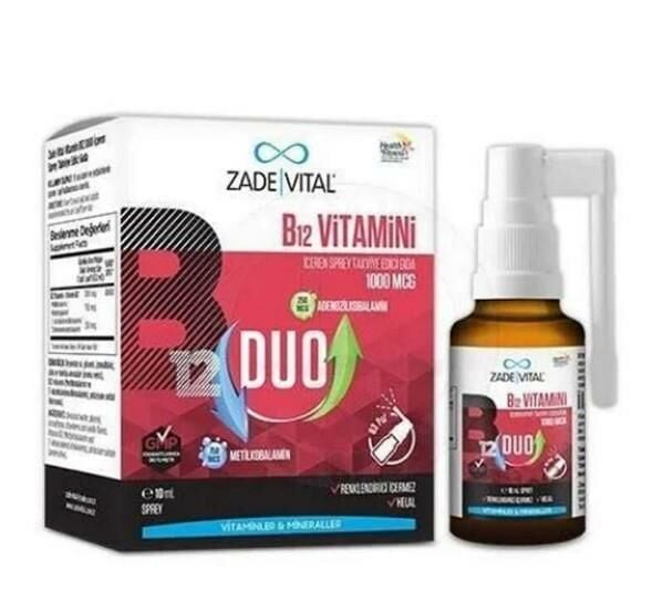 Zade Vital B12 Vitamini Duo 1000 mcg Sprey 10 ml