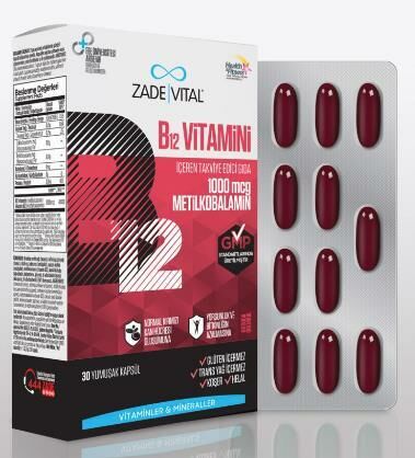 Zade Vital B12 Vitamini 1000 mcg 30 Kapsül