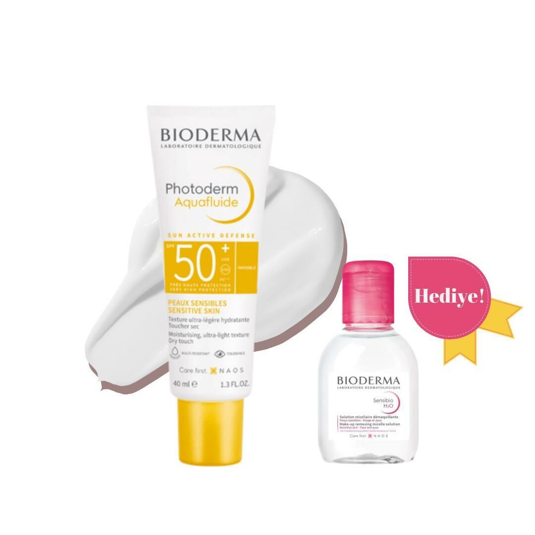 Bıoderma Photoderm Aquafluid SPF50+ 40 ml & Sensibio H2O 100 ml - Kofre