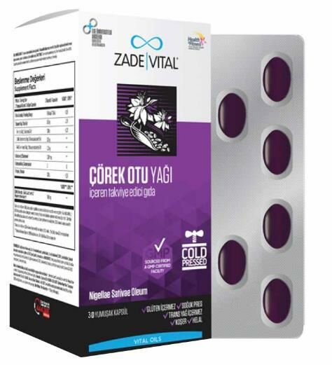 Zade Vital Çörek Otu Yağı 30 Yumuşak Kapsül
