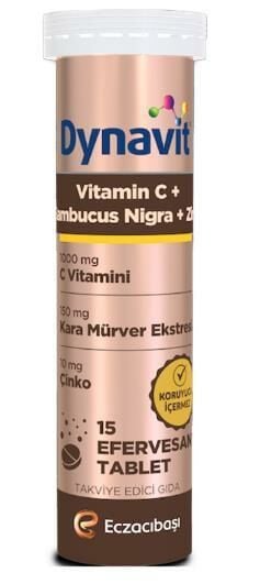 Dynavit Vitamin C+ Sambucus Nigra 15 Efervesan Tablet