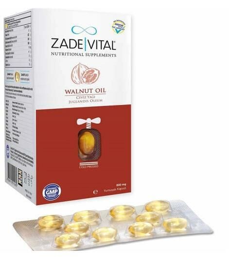 Zade Vital Ceviz Yağı 30 Yumuşak Kapsül
