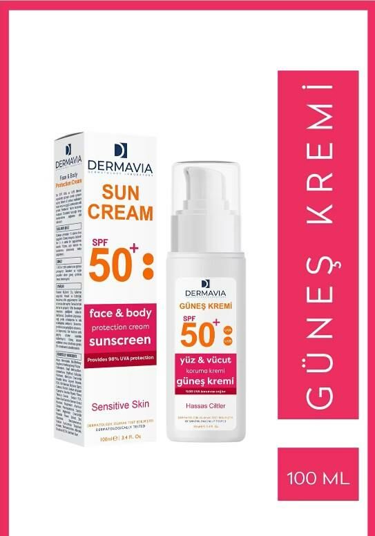 Dermavia Güneş Kremi Hassas Ciltler SPF50+ 100 ml
