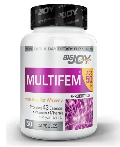 Bigjoy Multifem 50+ Womens Multivitamin 50 Bitkisel Kapsül