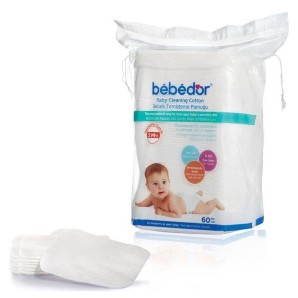 Bebedor Bebek Temizleme Pamuğu 60 Adet
