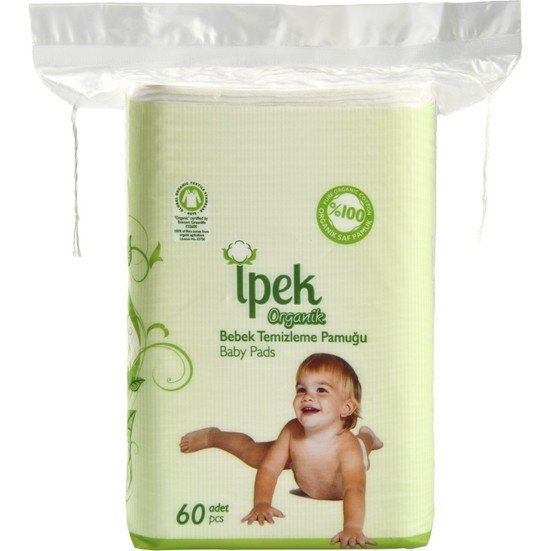 İpek Organik Bebek Temizleme Pamuğu 60'lı