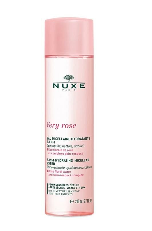 Nuxe Very Rose 3 in 1 Kuru Ciltler İçin Nemlendirici Temizleme Suyu 200 ml