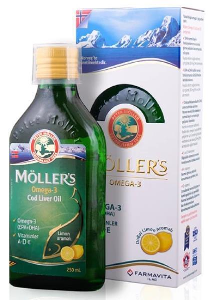 Möller's Omega 3 Balık Yağı 250 ml - Limon