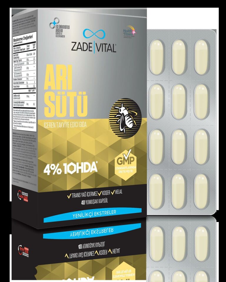 Zade Vital Arı Sütü 1000 mg 40 Kapsül