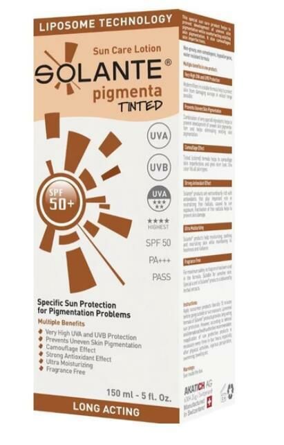 Solante Pigmenta Tinted Güneş Koruyucu Losyon Spf 50 150 ml