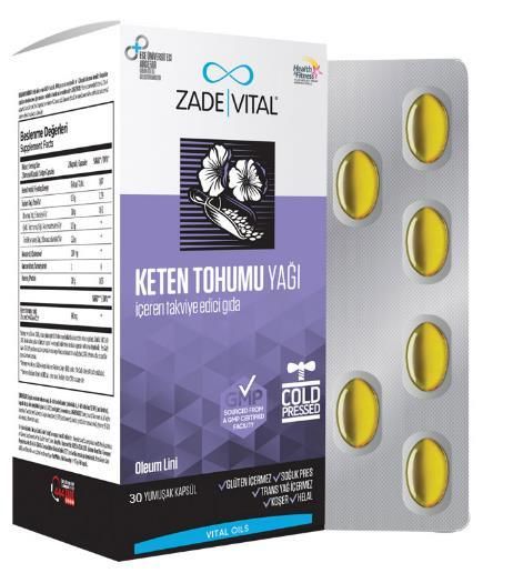 Zade Vital Keten Tohumu Yağı 30 Kapsül