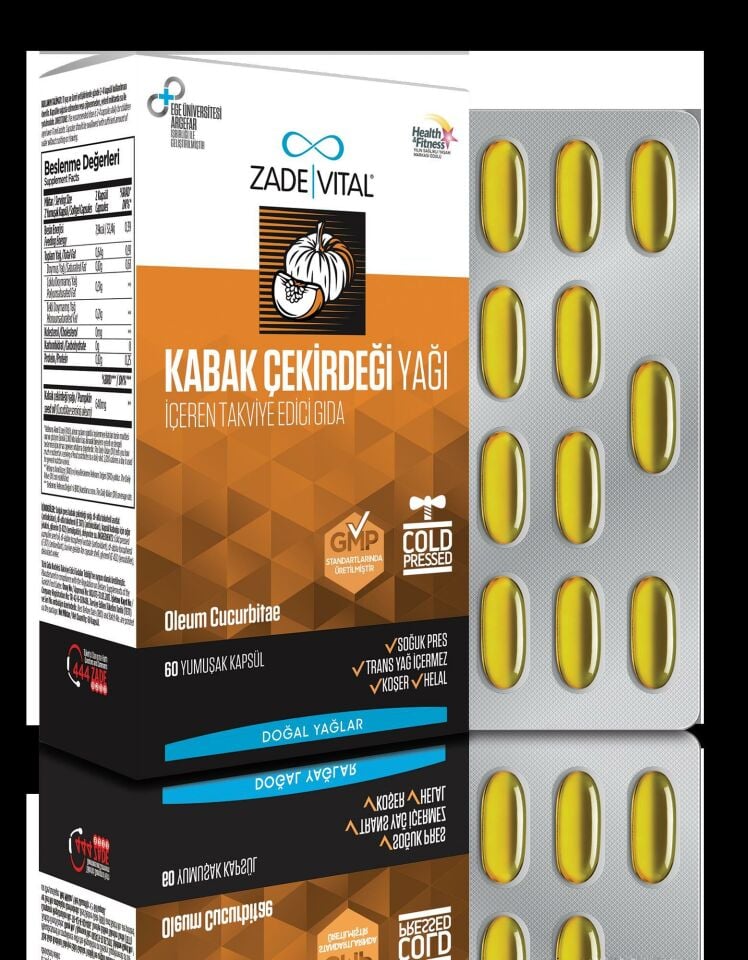 Zade Vital Kabak Çekirdeği Yağı 320 mg 60 Kapsül Blister