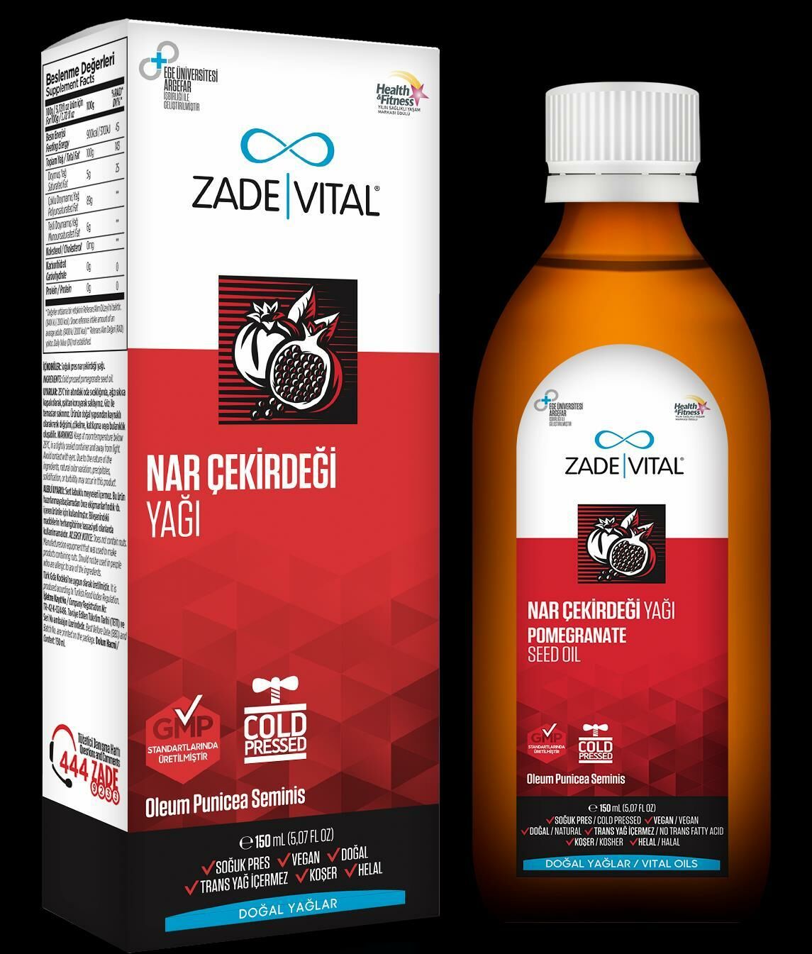 Zade Vital Nar Çekirdeği Yağı 150 ml