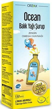 Ocean Omega 3 Limonlu Balık Yağı Şurubu 150 ml