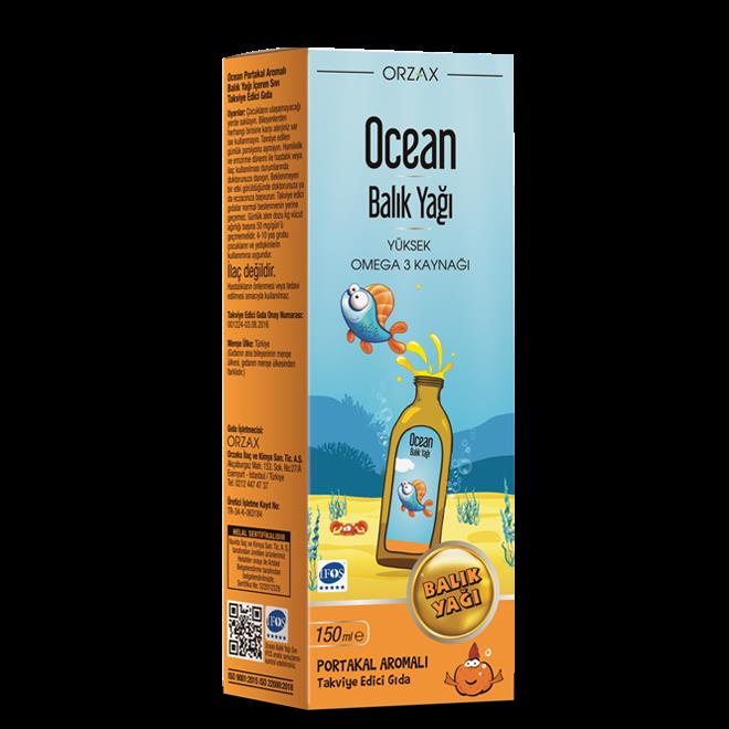 Ocean Omega 3 Portakallı Balık Yağı Şurubu 150 ml