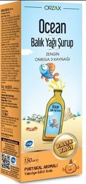 Ocean Omega 3 Portakallı Balık Yağı Şurubu 150 ml