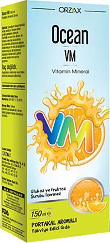 Ocean Vitamin Mineral VM Şurup Portakal Konsantreli 150 ml