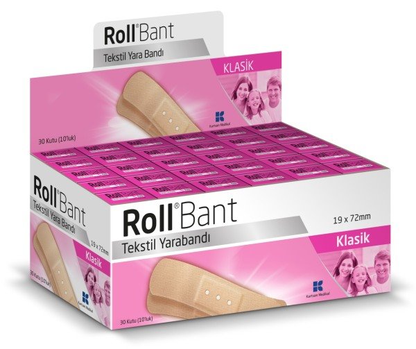 Roll Bant Tekstil Yarabandı 30 kutu 10'luk