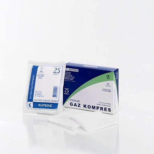 Kuteks Gaz Kompres 7,5 X 7,5 cm 25 Adet