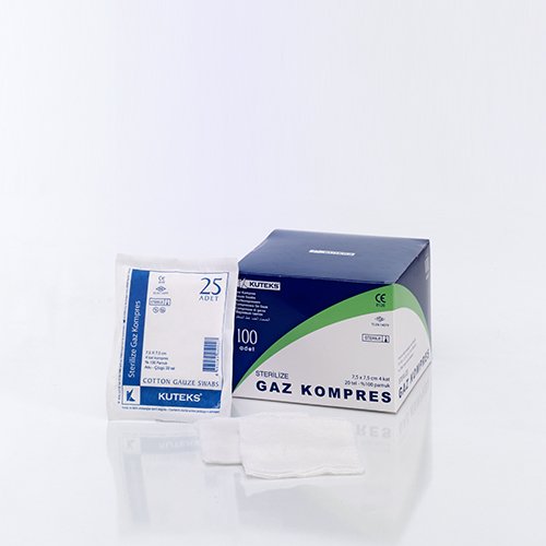 Kuteks Gaz Kompres 7,5 X 7,5 cm 100 Adet