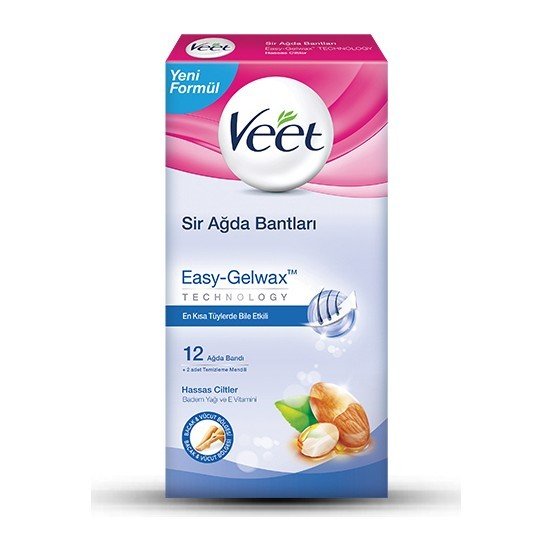 Veet Ağda Bandı Hassas Ciltler 12'li