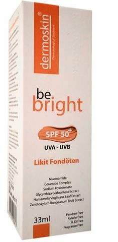 Dermoskin Be Bright Likit Fondöten Medium SPF50 33 ml