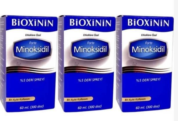 Bioxcinin Forte Minoksidil %5 Deri Spreyi 60 ml 3 Adet