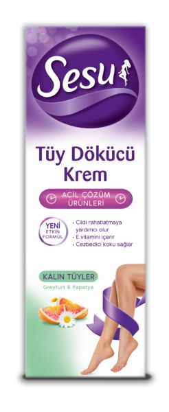 Sesu Tüy Dökücü Krem Kalın Tüyler 100 ml