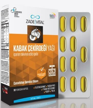 Zade Vital Kabak Çekirdeği Yağı 30 Kapsül Blister