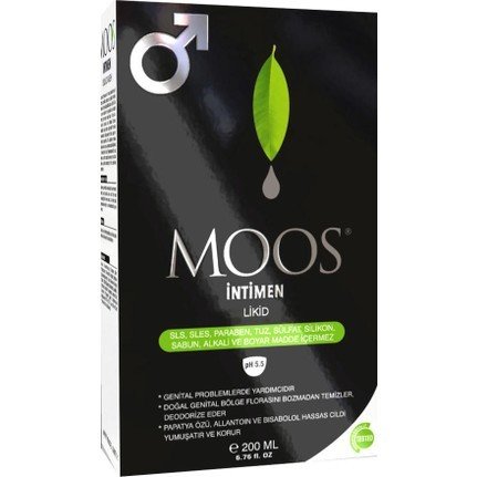 Moos Intimen Likid PH 5.5 - Erkekler İçin Genital Bölge Temizleyici 200 ml