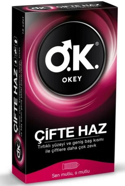 Okey Çifte Haz Prezervatif 10'lu
