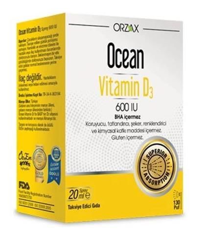 Ocean Vitamin D3 600 IU Sprey 20ml