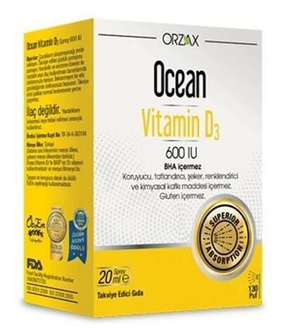 Ocean Vitamin D3 600 IU Sprey 20ml