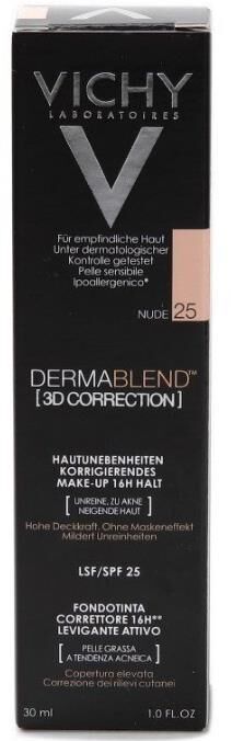 Vichy Dermablend 3 Boyutlu Düzeltici Fondöten (Nude 25) 30 ml