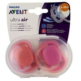 Philips Avent SCF245/22 Ultra Yumuşak Emzik Hava Delikli Renkli 6-18 Ay 2'li Kız