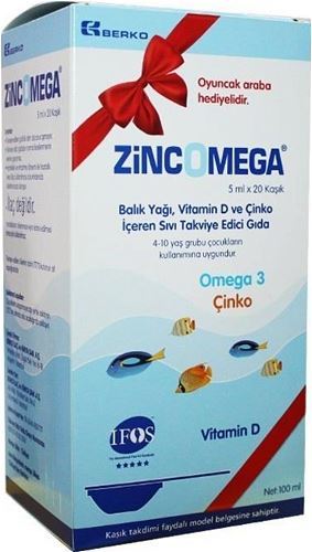 Zincomega Omega 3 Balık Yağı 5 ml x 20 Kaşık