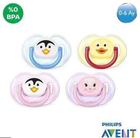 Philips Avent 0-6 Ay Silikon Emzik Hayvan Desenli 2'li