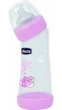 Chicco Eğimli Silikon Biberon 250 ml - Pembe