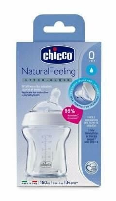 Chicco Natural Feeling Açılı Geniş Ağız Biberon 0 Ay+ 150 ml