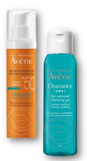 Avene Cleanance Solaire SPF 50+ Güneş Kremi 50ml + Temizleme Jeli Hediyeli