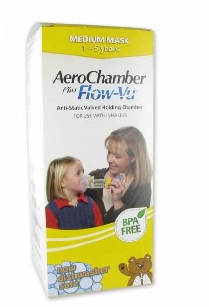 AeroChamber Plus Flow - Vu Sarı 1-5 Yaş