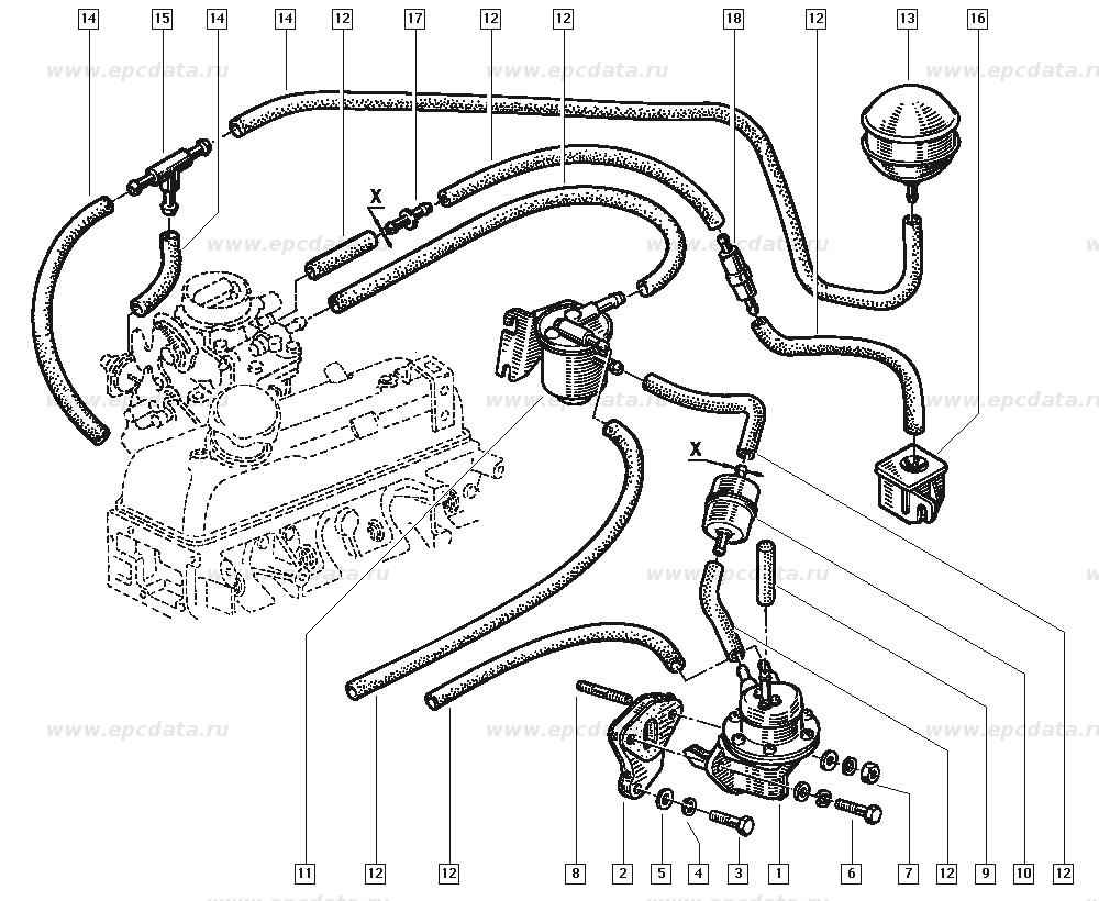 Karbüratör Vakum Hava Depo Renault R11 Flash 7700740002