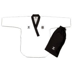 Jcalicu Taekwondo Elbisesi Siyah Yaka Alt Siyah